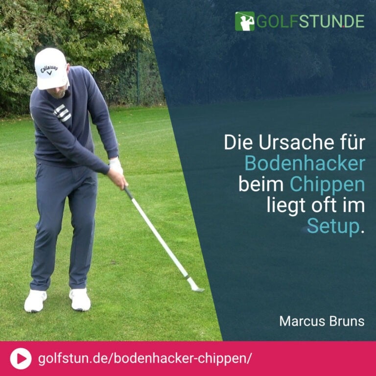 🏌️‍♂️ Problem: Fette und getoppte Chips durch falsches Setup.
📍 Ballposition: Nicht zu weit hinten, ideal leicht hinter der Mitte.
📍 Griffposition: Nicht zu weit vorne, vermeidet fette Schläge.
⚖️ Gewicht: 55 bis 60 % auf vorderem Bein für sauberen Ballflug.
📍 Ein konstantes Setup reduziert Fehler.