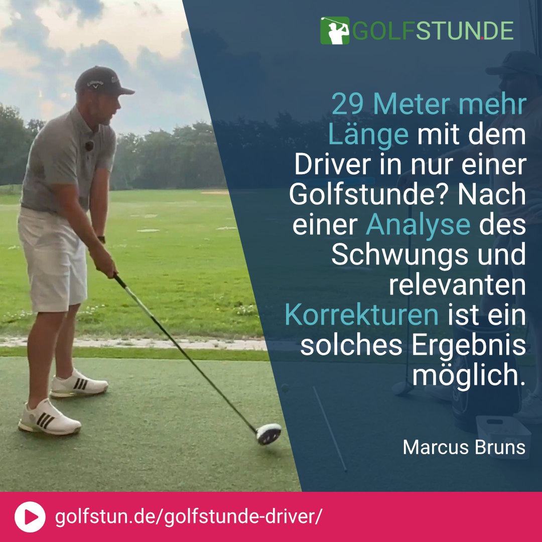 +29 Meter in einer Golfstunde – Trainingseinheit mit dem Driver