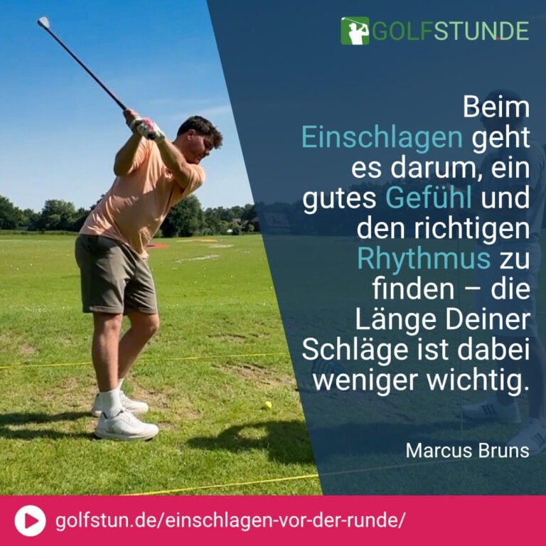 ⛳ Wärm Dich kurz auf und fokussiere Dich auf Deinen Rhythmus.
🏌️‍♂️ Beginne mit lockeren Wedge-Schlägen und steigere Dich zu Hölzern und dem Driver.
💡 Nutze Alignment Sticks zur Verbesserung Deiner Zielrichtung.
💡‍♂️ Vor Turnieren auf Rhythmus konzentrieren, nicht auf Technik.
🏌️‍♀️ Bereite auch das kurze Spiel mit Chips und Putts vor.
💡 Gute Vorbereitung bringt Selbstvertrauen für die Runde.