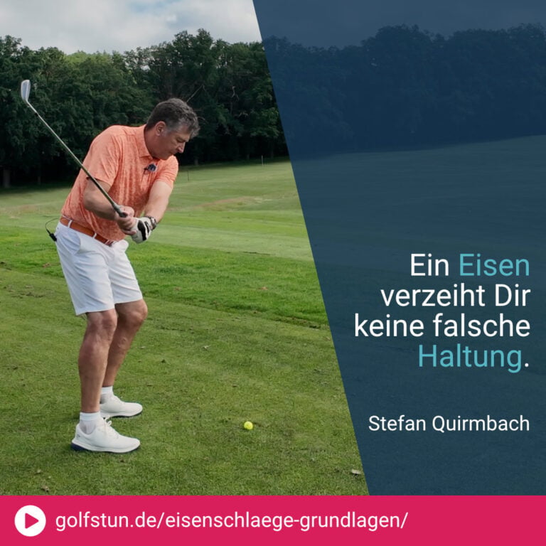 🏌️ Eisen spielen ist völlig anders als mit dem Driver!
💡 Hände müssen im Treffmoment immer vor dem Ball sein
🔑 »Oben steuert, unten feuert« – so funktioniert der Griff
✅ Erst Schläger fassen, dann erst zum Ball hinstellen
🚀 Durchschwingen und Endposition halten – nicht abbrechen
