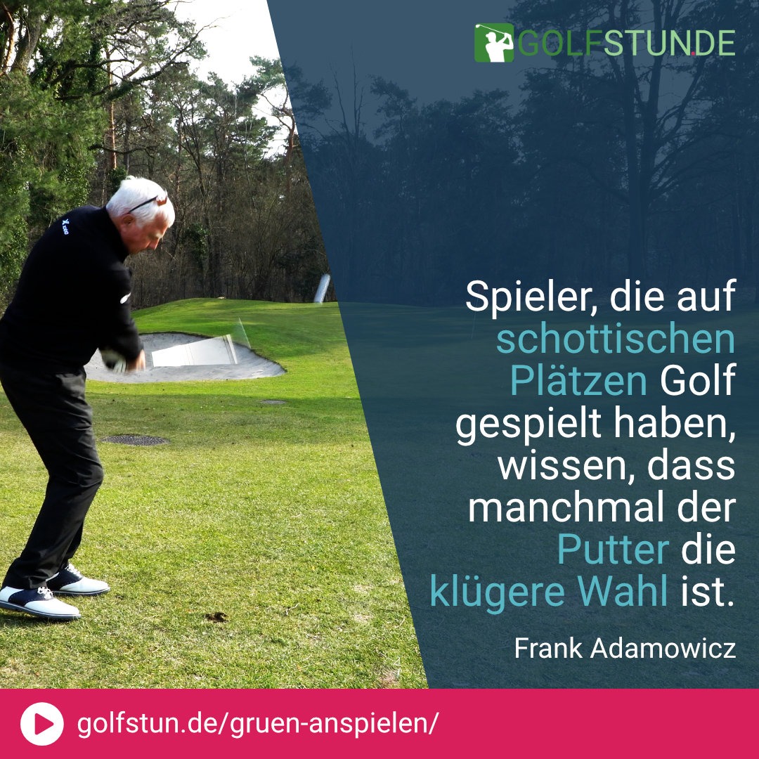 Das Grün anspielen: Pitchen, Chippen, Putten