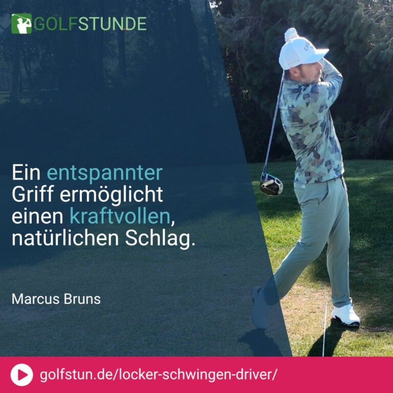 🏌️‍♂️ Mehr Kraft bringt nicht mehr Länge – ein lockerer Schwung schon!  
⛳ Übungen für mehr Lockerheit:  
💡 Stick- & Handtuch-Übungen für flüssige Bewegungen  
💡 Schläger rückwärts schwingen für mehr Gefühl