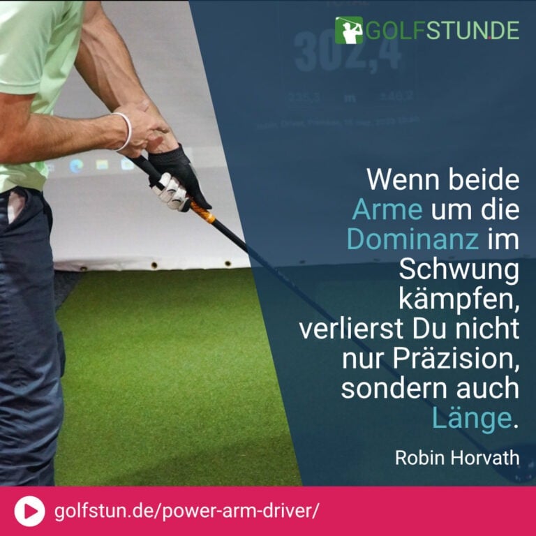 💪 Verstehe die Wichtigkeit eines dominanten Arms im Golfschwung für mehr Präzision und Länge.
💪 Experimentiere mit 50 Bällen, um herauszufinden, ob der vordere oder hintere Arm Dein Power-Arm ist.
💪 Beobachte, wie sich die Flugbahn der Bälle und das Gefühl jedes Schlages verändern, um Deinen dominanten Arm zu identifizieren.
💪 Finde die optimale Kraftverteilung zwischen den Armen, die oft nicht 50/50 ist, sondern individuell angepasst sein sollte.
💪 Achte auf Präzision und die Fähigkeit, den Ball aufs Fairway zu bringen, um die beste Balance für Deinen Schwung zu finden.
💪️ Nutze Feintuning und kontinuierliche Anpassungen, um Deinen Golfschwung ständig zu verbessern.