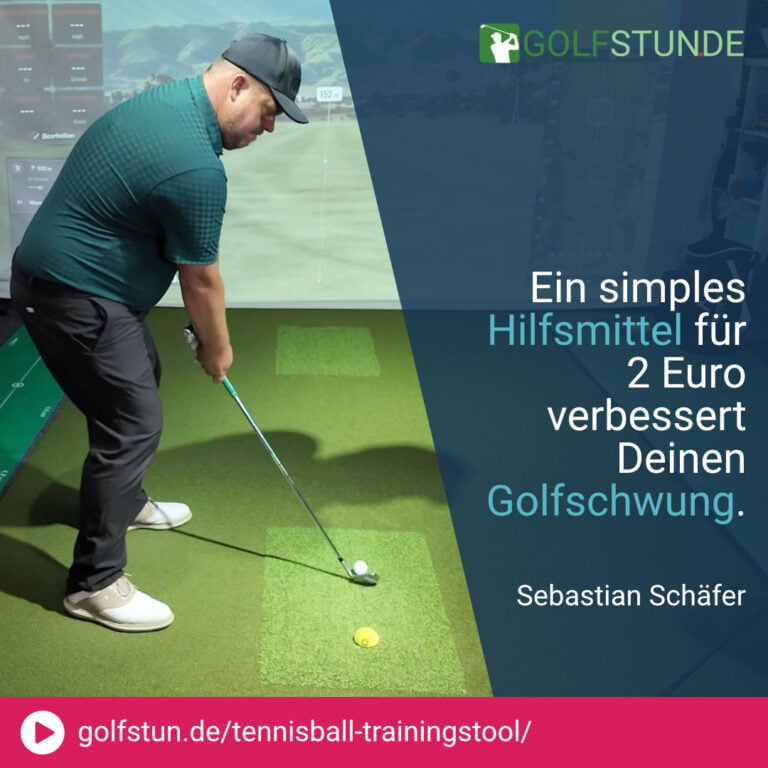 🎯 Ein halber Tennisball löst gleich mehrere typische Schwungfehler
💡 Fette Ballkontakte beim Eisen? Tennisball hinter den Ball legen!
🚀 Längere Drives durch positiven Eintreffwinkel mit dem Driver
✅ Hacken- und Spitzentreffer ganz einfach selbst korrigieren
💥 Alles für 2 Euro – Dein günstigster Trainingspartner